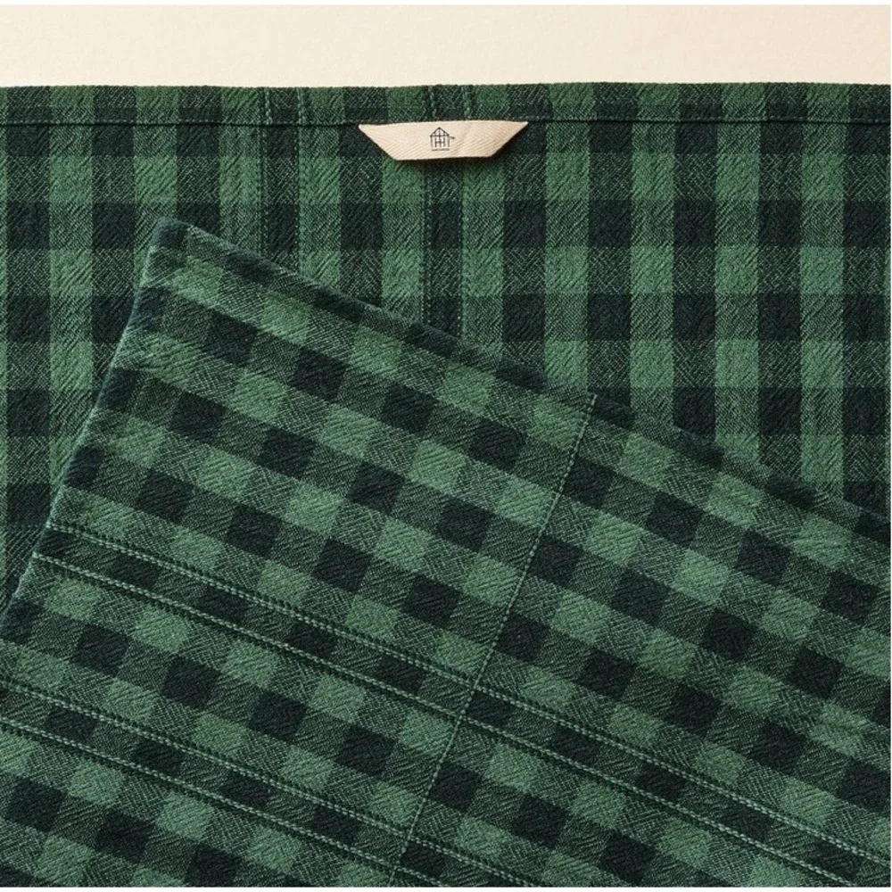 Hearth & Hand Magnolia Flour Sack Kitchen Towel Dishtowel Green Check Gingham‎